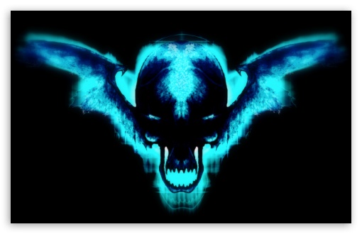 Download Cyber Skull UltraHD Wallpaper