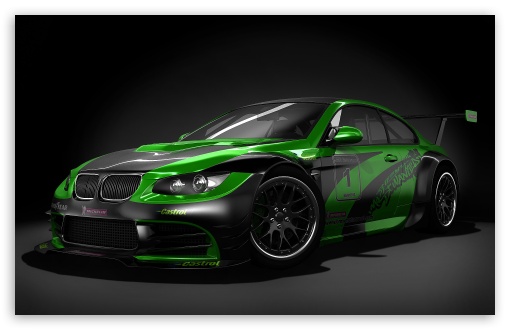 Download Black And Green Tuned BMW UltraHD Wallpaper