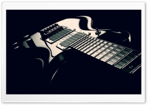 Electric Guitar Black and White