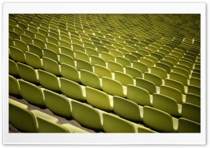 Empty Yellow Stadium Seats,...