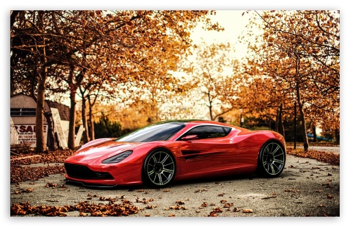 Download Red Aston Martin DBC UltraHD Wallpaper