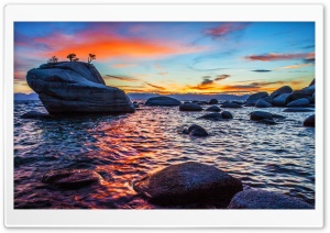 Bonsai Rock Sunset at Lake Tahoe