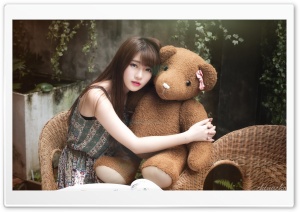 Asian Girl, Teddy Bear
