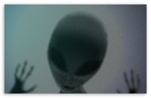 Download Alien Behind Glass UltraHD Wallpaper