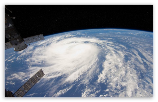 Download Hurricane From Space View UltraHD Wallpaper