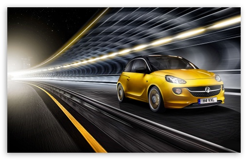 Download 2013 Vauxhall Adam Yellow UltraHD Wallpaper