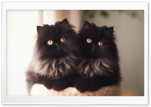 Two Beautiful Black Persan...