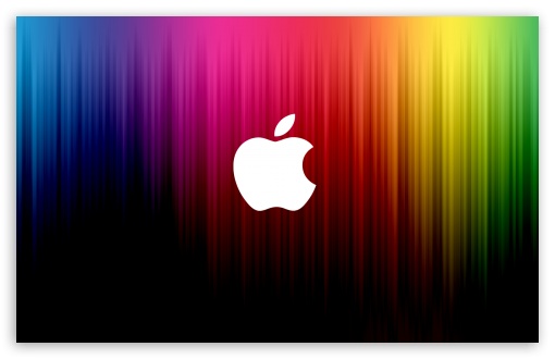 Download Rainbow Apple UltraHD Wallpaper