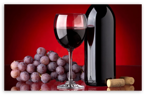 Download Red Wine Bottle UltraHD Wallpaper