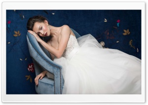 Beautiful Bride, Blue Chair,...