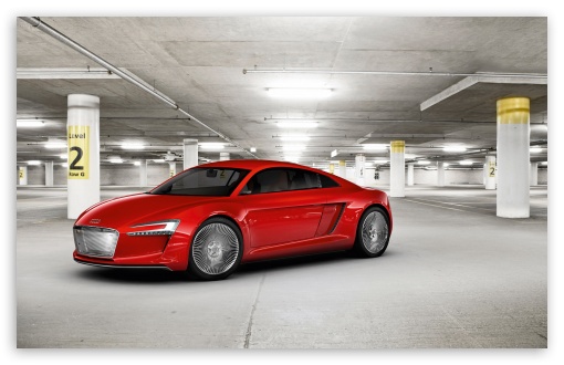 Download Audi E Tron Parking Garage UltraHD Wallpaper