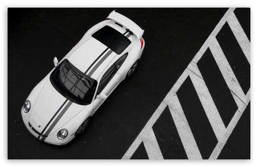 Download Porsche 997 Black And White UltraHD Wallpaper