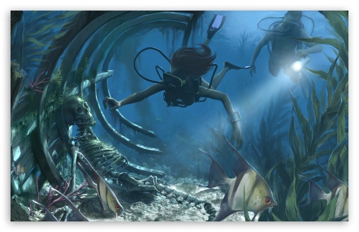 Download Underwater Painting UltraHD Wallpaper