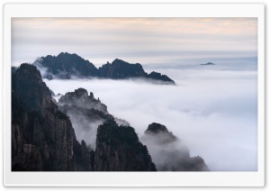 Sea of clouds over Huangshan...