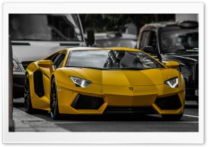 Yellow Lamborghini HDR