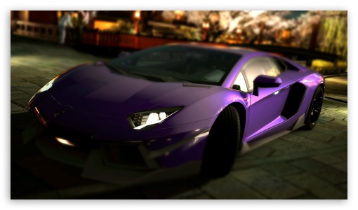 Download Lamborghini Aventador LP700-4 Purple UltraHD Wallpaper
