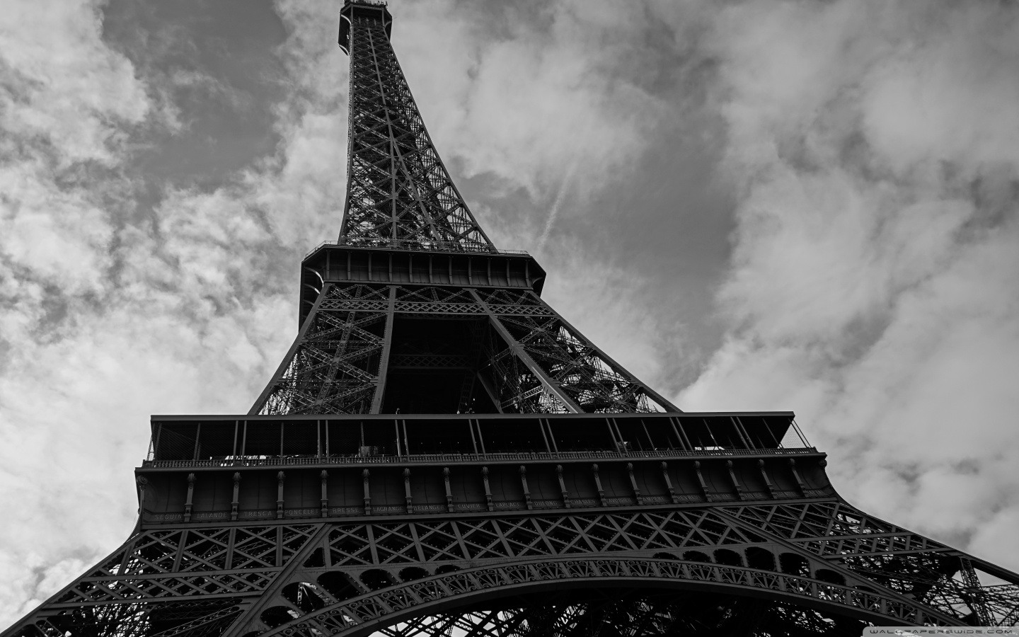 Франция Эйфелева башня чб