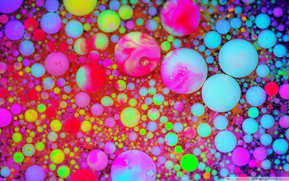 Download Colorful Fluorescent Paint, Macro Bubble ...