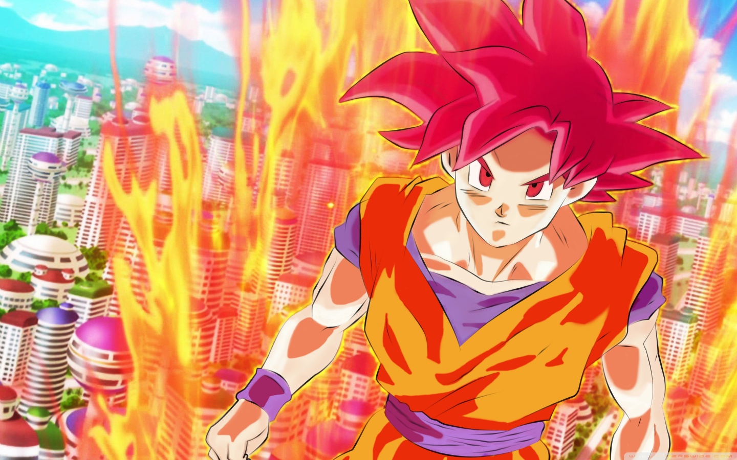 Download Goku Super Saiyan God UltraHD Wallpaper - Wallpapers Printed