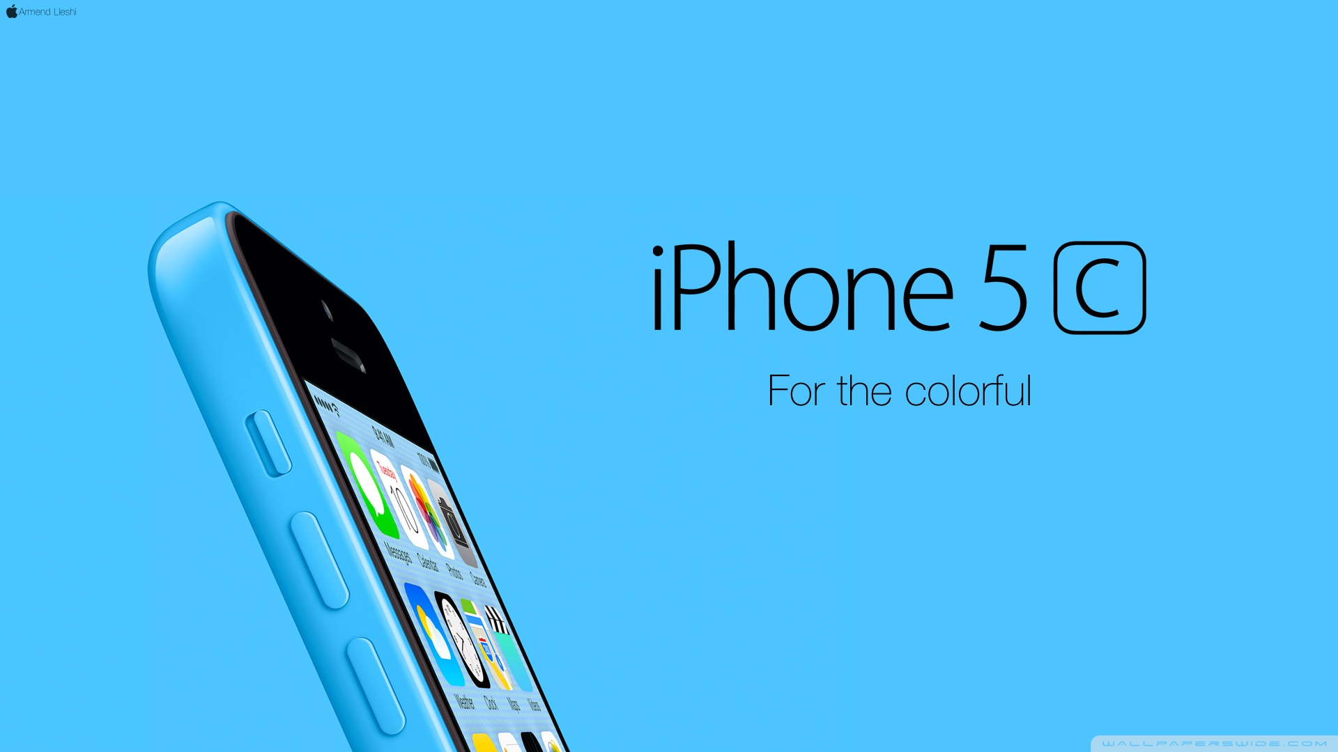Download Iphone 5c Blue For Colorful Ultrahd Wallpaper Wallpapers Printed