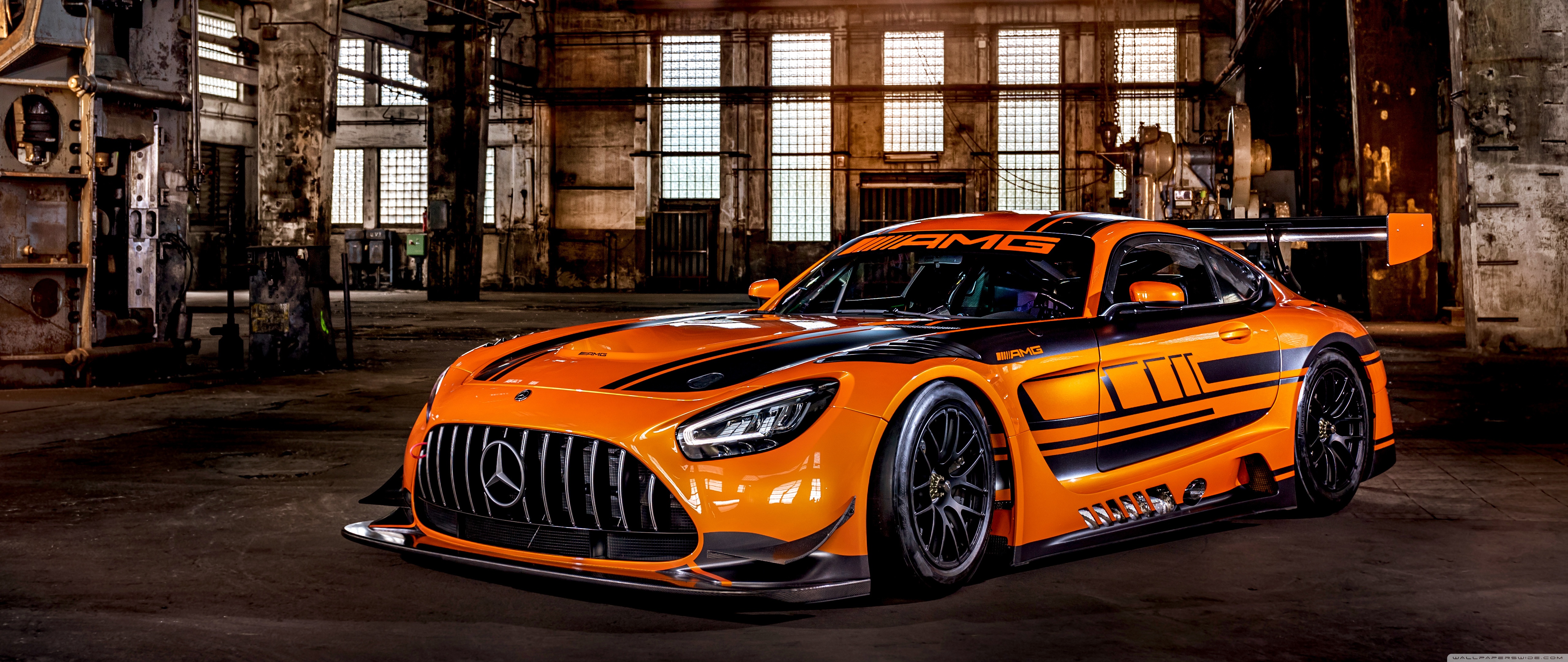 Download Orange Mercedes AMG GT3 Race Car 2019 UltraHD ...