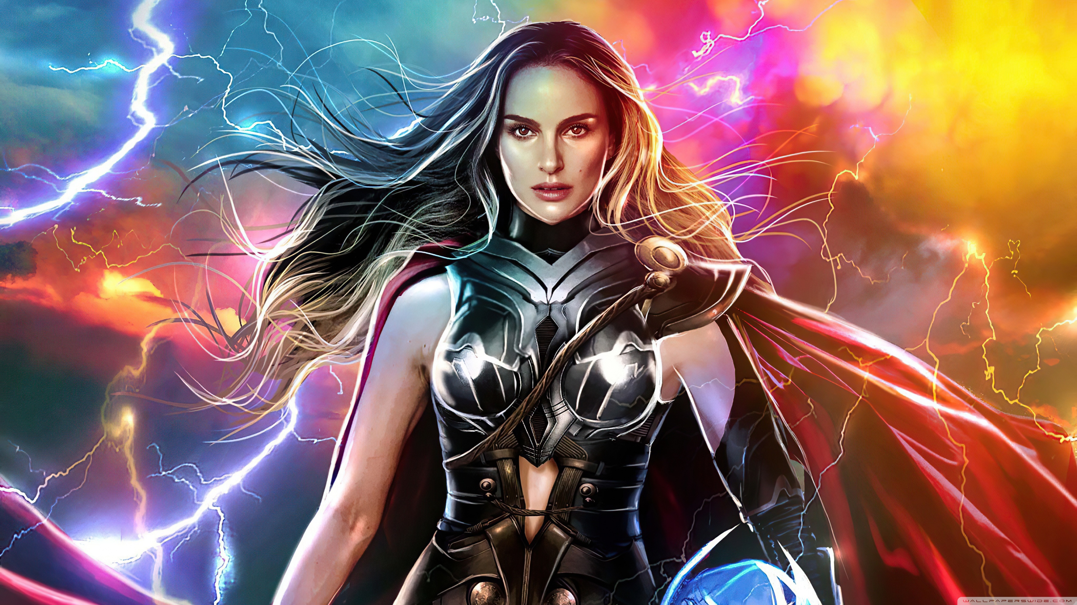 Download Thor Love And Thunder Lady Thor 2022 Movie Ultrahd Wallpaper Wallpapers Printed